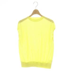 ラメ混ニット カットソー フレンチスリーブ 黄色 イエロー /DO OS