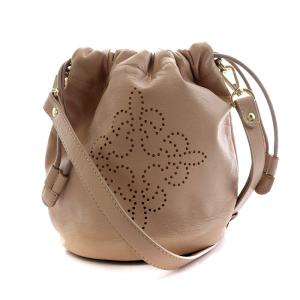 ショルダーバッグ 巾着 レザー ピンク CE-1278