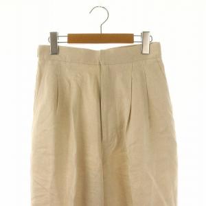 Drawer リネン ツータックテーパード パンツ 36 S ベージュ /KO OS