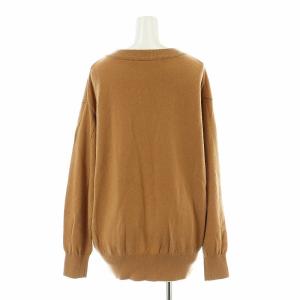 Spick&Span 22AW ロゴニット セーター 長袖 ウール F 茶 ブラウン