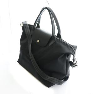 Longchamp Le Pliage Neo M ショルダーバッグ ハンド 2way ナイロン 黒 ブラック 5700002486
