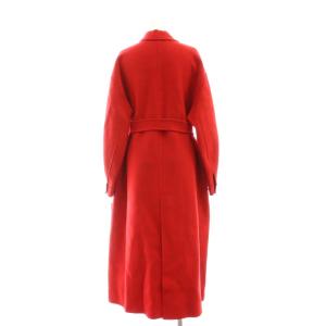 ADORE 23AW ソリッドウールリバーロングコート 38 レッド