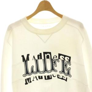 sacai クルーネックスウェットトップス トレーナー 長袖 コットン 3 白 黒 ホワイト ブラック