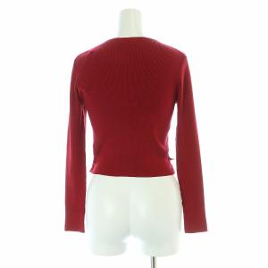 TOCCA MUSE BOLERO ボレロ カーディガン ニット 長袖 クルーネック XS 赤 レッド