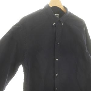 AMERICANA アパルトモン別注 コットンシャツ ボタンダウン 長袖 オーバーサイズ 紺 ネイビー