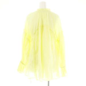 JOURNAL STANDARD relume 24SS コットンボイルクリンクルフリルギャザーブラウス プルオーバー 長袖 F 黄 イエロー