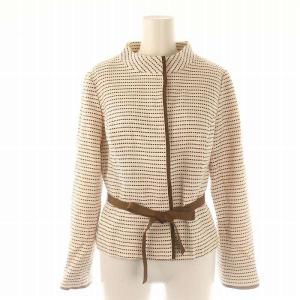 M'S GRACY セットアップ 上下 スタンドカラージャケット スカート タイト 膝丈 40 ピンク 茶