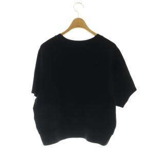 Theory 22AW Double Knit LT N SS Seam Sweatsh スウェット カットソー 半袖 S 黒 ブラック