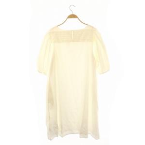 Merlette ASTER DRESS ワンピース 五分袖 パフスリーブ ひざ丈 XS オフホワイト