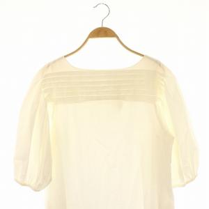 Merlette ASTER DRESS ワンピース 五分袖 パフスリーブ ひざ丈 XS オフホワイト