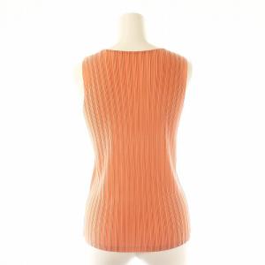PLEATS PLEASE ISSEY MIYAKE イッセイミヤケ ノースリーブカットソー タンクトップ プリーツ 3 サーモンピンク