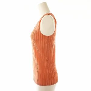 PLEATS PLEASE ISSEY MIYAKE イッセイミヤケ ノースリーブカットソー タンクトップ プリーツ 3 サーモンピンク