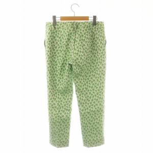 M'S GRACY 花柄 パンツ テーパード 38 緑 グリーン