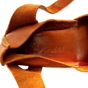 trippen サンダル レザー ストラップ ウェッジソール 23cm 茶 ブラウン