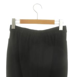M'S GRACY 22年製 裾リボン テーパードパンツ 38 黒 ブラック