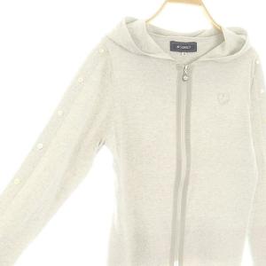 M'S GRACY 23年製 カメリアファスナー フルジップパーカー ジャケット 薄手 コットン混 38 グレー /NR OS