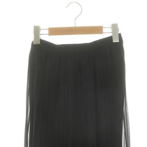 M'S GRACY プリーツガウチョパンツ ワイド イージー 38 黒 ブラック