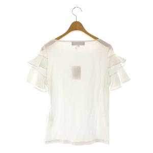 M'S GRACY フリル 半袖カットソー ボートネック 38 白 ホワイト