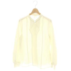 フロントフレアスキッパーブラウス プルオーバー 長袖 F オフホワイト /HK OS