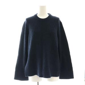 23AW Felted Mouline CN Side Slit PO ニット セーター 長袖 S 黒 紺 ブラック ネイビー