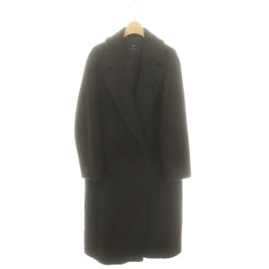 ボアジャージードロップショルダーコート アウター ロング 38 ダークブラウン /HK OS