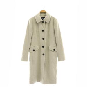 アンゴラ混 ロングコート アウター 40 グレー