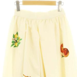 Ameri VINTAGE 24SS ELEANOR VOLUME TUCK SKIRT スカート ロング マキシ丈 フレア 総柄 S アイボリー マルチカラー