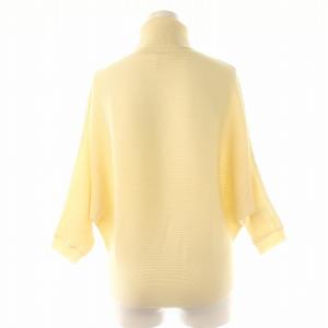 Chloe レース切り替え ドルマンタートルニット セーター 七分袖 XS アイボリー