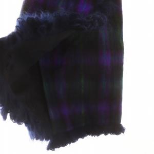 Drawer チェックフリンジラップスカート 36 マルチカラー