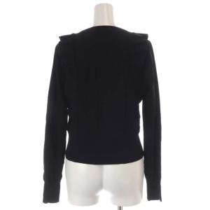 ANAYI 24SSタックショルダー プルオーバーニット 長袖 38 M 黒 ブラック SH