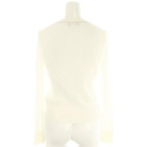 BLUE LABEL CRESTBRIDGE コットンクルーネックリブカーディガン ニット 長袖 38 白 ホワイト