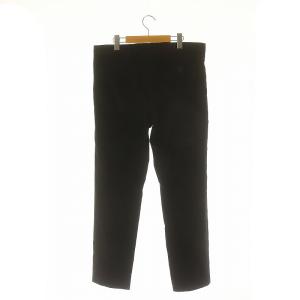 PRADA コーデュロイスラックスパンツ テーパード ボタンフライ 50 黒 ブラック UPA841