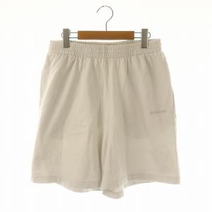 24SS ロゴ刺繍 スウェットハーフパンツ UNISEX XS ホワイト