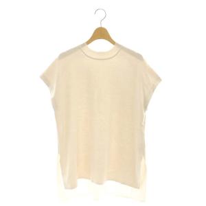 24SS オーバーサイズニット カットソー ノースリーブ プルオーバー ハイネック 02 M ライトベージュ