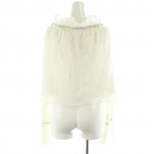 SNIDEL 23年 2wayボリュームブラウス 長袖 オフショル フリル リボン アイボリー