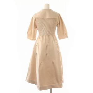 CELFORD 衿付きホールガーメントワンピース ロング 五分袖 38 ピンク /DF OS SH