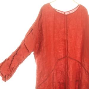 nest Robe 半袖シャツ フレンチスリーブ 赤 綿麻混 nest Robe 半袖シャツ フレンチスリーブ 赤 綿麻混 - メルカリ