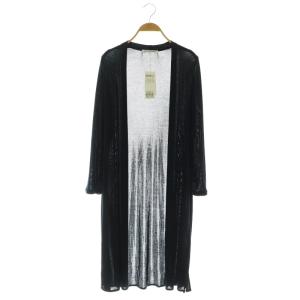 vingt-trois シアー ロング カーディガン 長袖 38 濃紺 ダークネイビー