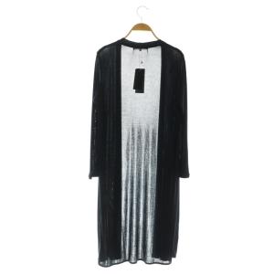 23区 vingt-trois シアー ロング カーディガン 長袖 38 濃紺 ダークネイビー