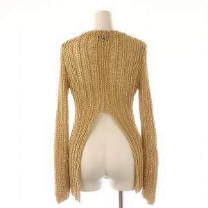 CLANE 24SS BACK SLIT CROCHET KNIT TOPS トップス ニット セーター 長袖 F