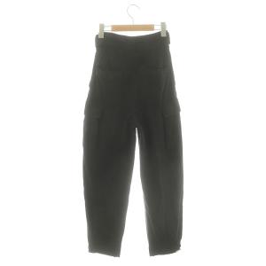CLANE 23SS H/W BACK SLIT CARGO PANTS パンツ カーゴ テーパード タック ジッパーフライ 0 黒 ブラック