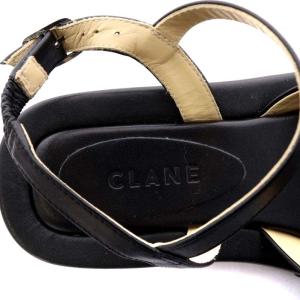 CLANE 23SS  EDGE SOLE CURVE SANDALS サンダル レザー 36 23cm 黒 ブラック