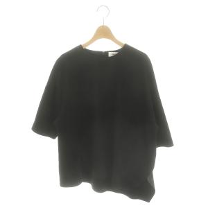 ミスティダブルクロスコクーンTOP トップス カットソー 七分袖 38 黒 ブラック