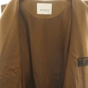 ANAYI カシミヤクルーコート 38 キャメルブラウン