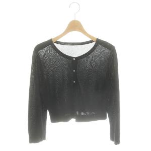 アッパースタンダードカーディガン UPPER STANDARD CARDIGAN 長袖 フロントボタン38 S 黒 ブラック