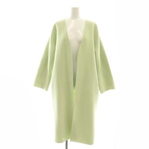 リバーコート アウター ノーカラー ロング 36 ミントグリーン /HK OS