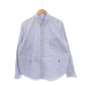 スーピマオックスの908オーシャンシャツ ブルー ホワイト