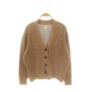 シルケットコットンカーディガン Mercerized Cotton Cardigan ニット 長袖 Vネック