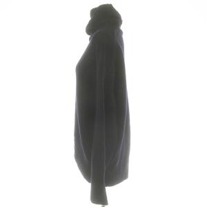 GALERIE VIE ファインウール ハイネックプルオーバーニット セーター 長袖 タートルネック S 紺 ネイビー