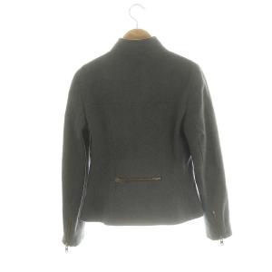 miumiu スタンドカラー ジャケット ジップアップ 40 グレー